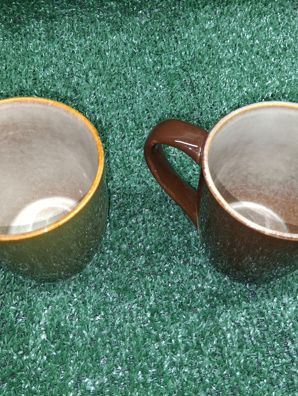 2 Elite Couture Owl Mugs by Gibson -16 oz Pottery Coffee Mug Brown Nice Detail - Picture 6 of 7